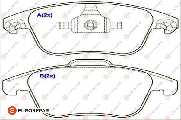 EUROREPAR 1686755180 - Bremžu uzliku kompl., Disku bremzes autodraugiem.lv