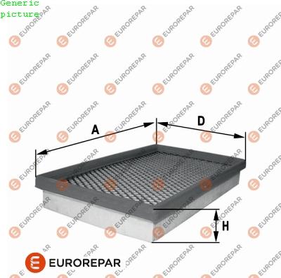 EUROREPAR 1680340180 - Gaisa filtrs autodraugiem.lv