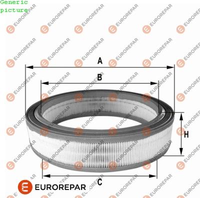 EUROREPAR 1680334080 - Gaisa filtrs autodraugiem.lv