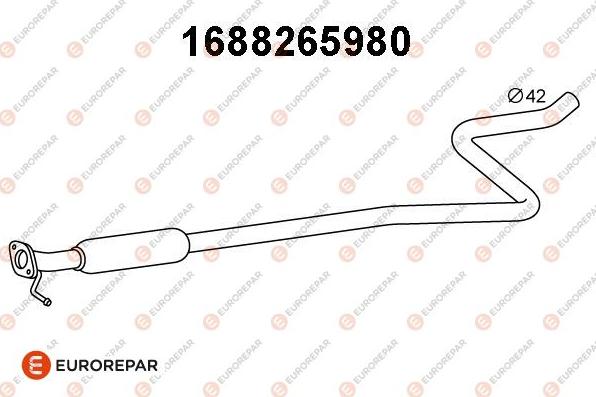 EUROREPAR 1688265980 - Izplūdes gāzu priekšslāpētājs autodraugiem.lv