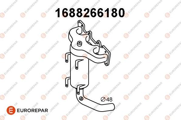 EUROREPAR 1688266180 - Kolektora katalizators autodraugiem.lv