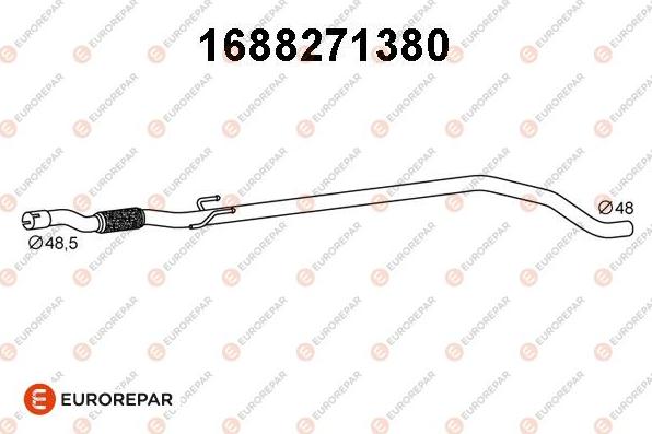 EUROREPAR 1688271380 - Izplūdes caurule autodraugiem.lv