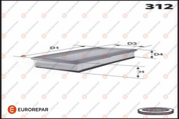 EUROREPAR 1683830180 - Gaisa filtrs autodraugiem.lv