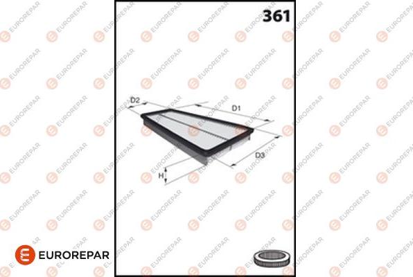 EUROREPAR 1682257180 - Gaisa filtrs autodraugiem.lv