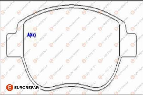 EUROREPAR 1636484980 - Bremžu uzliku kompl., Disku bremzes autodraugiem.lv