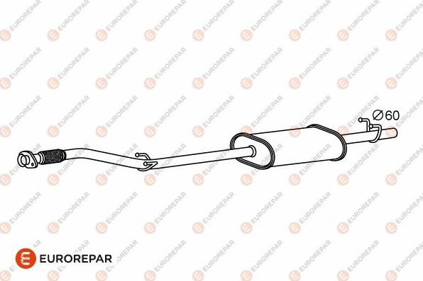 EUROREPAR E12820R - Izplūdes gāzu priekšslāpētājs autodraugiem.lv