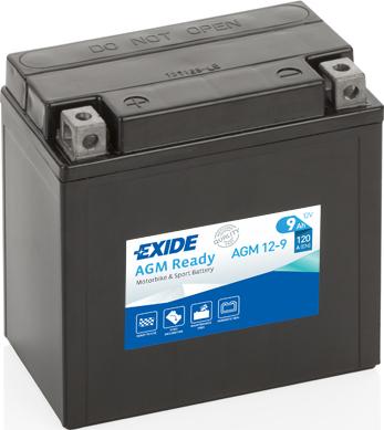 Exide AGM12-9 - Startera akumulatoru baterija autodraugiem.lv