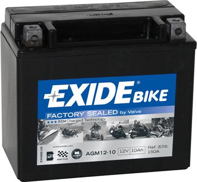 Exide AGM12-10 - Startera akumulatoru baterija autodraugiem.lv