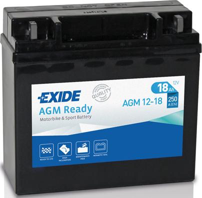 Exide AGM12-18 - Startera akumulatoru baterija autodraugiem.lv
