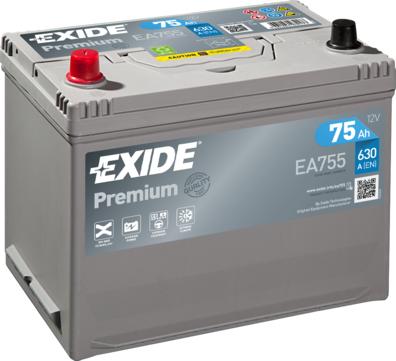 Exide EA755 - Startera akumulatoru baterija autodraugiem.lv