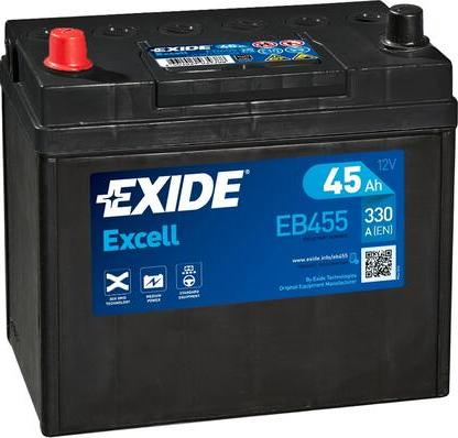Exide EB455 - Startera akumulatoru baterija autodraugiem.lv