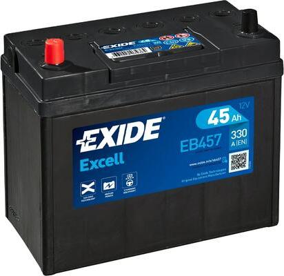 Exide EB457 - Startera akumulatoru baterija autodraugiem.lv