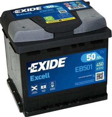 Exide EB501 - Startera akumulatoru baterija autodraugiem.lv