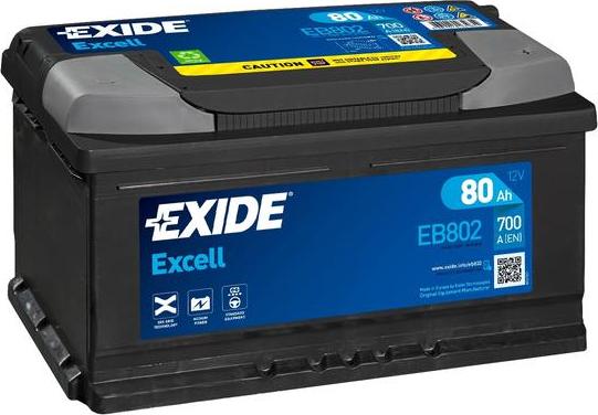 Exide EB802 - Startera akumulatoru baterija autodraugiem.lv