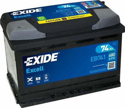 Exide EB741 - Startera akumulatoru baterija autodraugiem.lv