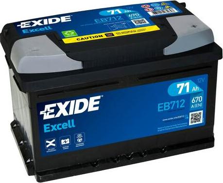 Exide EB712 - Startera akumulatoru baterija autodraugiem.lv