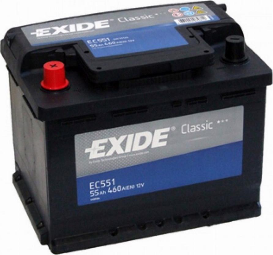 Exide EC551 - Startera akumulatoru baterija autodraugiem.lv