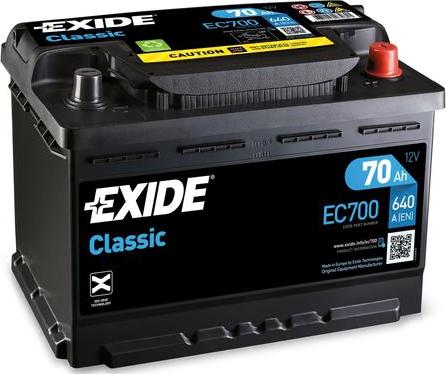 Exide EC700 - Startera akumulatoru baterija autodraugiem.lv