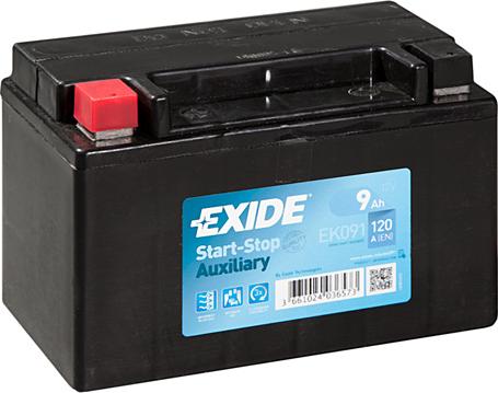 Exide EK091 - Startera akumulatoru baterija autodraugiem.lv