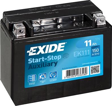 Exide EK111 - Startera akumulatoru baterija autodraugiem.lv