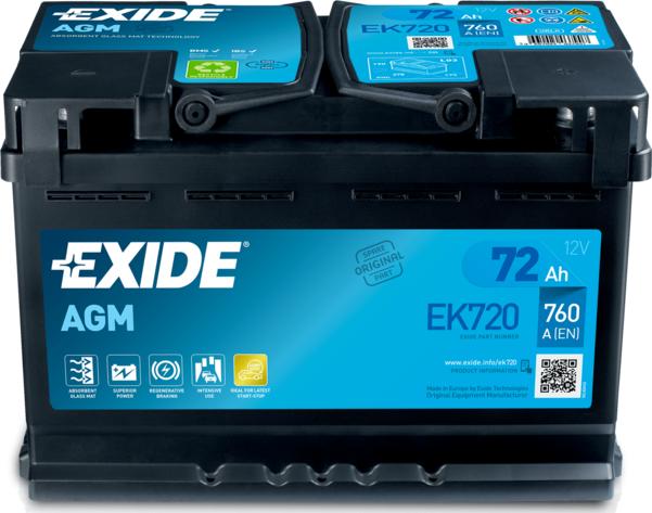 Exide EK720 - Startera akumulatoru baterija autodraugiem.lv