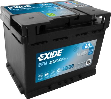 Exide EL600 - Startera akumulatoru baterija autodraugiem.lv