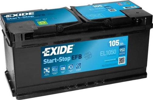 Exide EL1050 - Startera akumulatoru baterija autodraugiem.lv