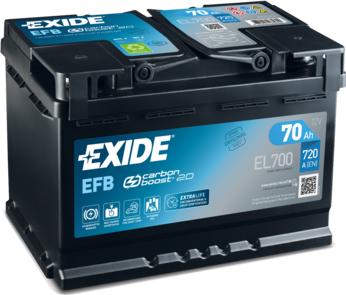 Exide EL700 - Startera akumulatoru baterija autodraugiem.lv