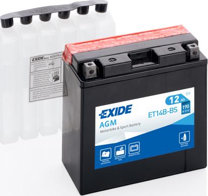 Exide ET14B-BS - Startera akumulatoru baterija autodraugiem.lv