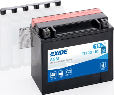 Exide ETX20H-BS - Startera akumulatoru baterija autodraugiem.lv