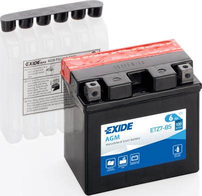 Exide ETZ7-BS - Startera akumulatoru baterija autodraugiem.lv