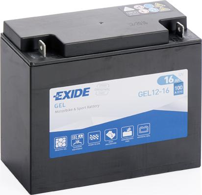 Exide GEL12-16 - Startera akumulatoru baterija autodraugiem.lv