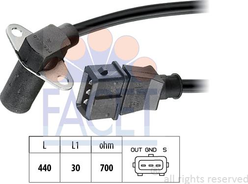 FACET 9.0032 - Impulsu devējs, Kloķvārpsta autodraugiem.lv