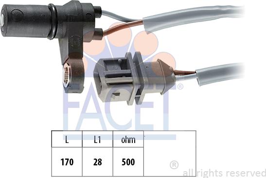 FACET 9.0392 - Rotācijas frekvences devējs, Automātiskā pārnesumkārba autodraugiem.lv