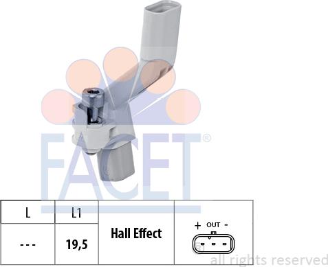 FACET 9.0708 - Impulsu devējs, Kloķvārpsta autodraugiem.lv