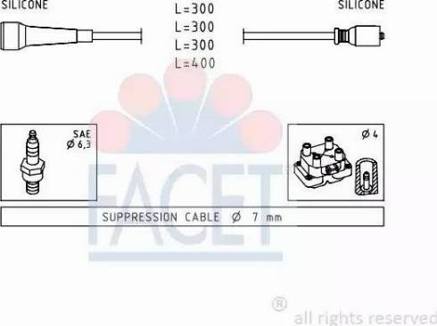 FACET 4.9492 - Augstsprieguma vadu komplekts autodraugiem.lv