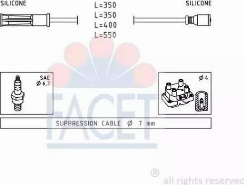 FACET 4.9443 - Augstsprieguma vadu komplekts autodraugiem.lv