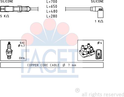 FACET 4.9479 - Augstsprieguma vadu komplekts autodraugiem.lv