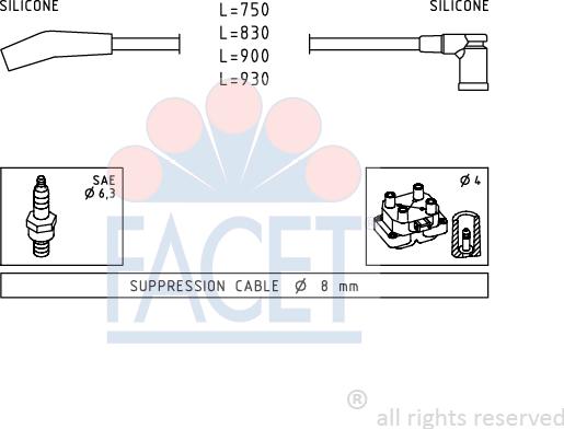 FACET 4.9568 - Augstsprieguma vadu komplekts autodraugiem.lv