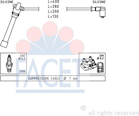 FACET 4.9504 - Augstsprieguma vadu komplekts autodraugiem.lv