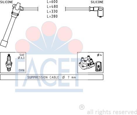 FACET 4.9505 - Augstsprieguma vadu komplekts autodraugiem.lv