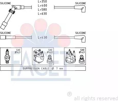 FACET 4.9528 - Augstsprieguma vadu komplekts autodraugiem.lv