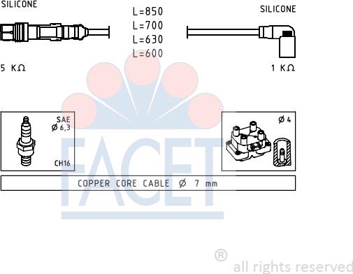FACET 4.9601 - Augstsprieguma vadu komplekts autodraugiem.lv