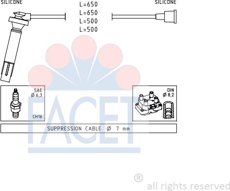 FACET 4.9819 - Augstsprieguma vadu komplekts autodraugiem.lv