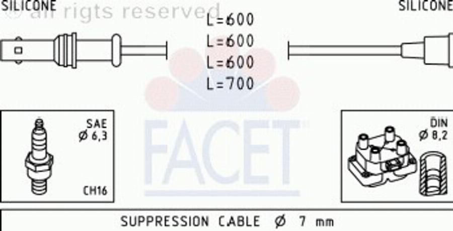 FACET 4.9830 - Augstsprieguma vadu komplekts autodraugiem.lv