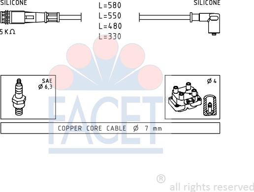 FACET 4.9363 - Augstsprieguma vadu komplekts autodraugiem.lv