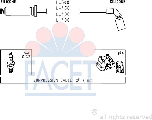 FACET 4.9730 - Augstsprieguma vadu komplekts autodraugiem.lv