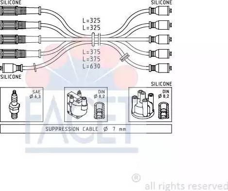 FACET 4.8421 - Augstsprieguma vadu komplekts autodraugiem.lv