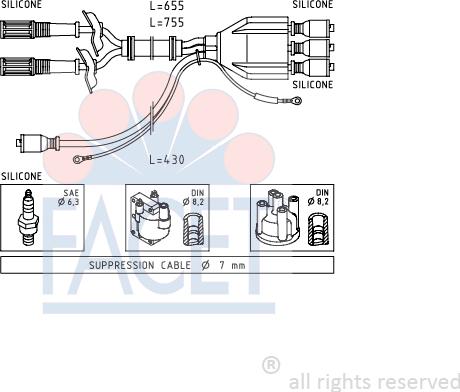 FACET 4.8507 - Augstsprieguma vadu komplekts autodraugiem.lv