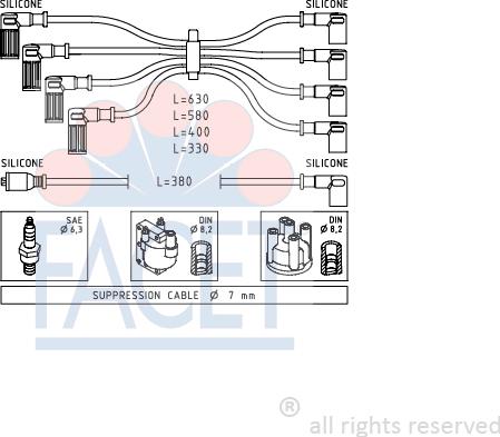 FACET 4.8808 - Augstsprieguma vadu komplekts autodraugiem.lv